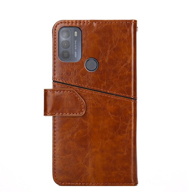 For Motorola Moto G50 Geometric Stitching Horizontal Flip Leather Phone Case