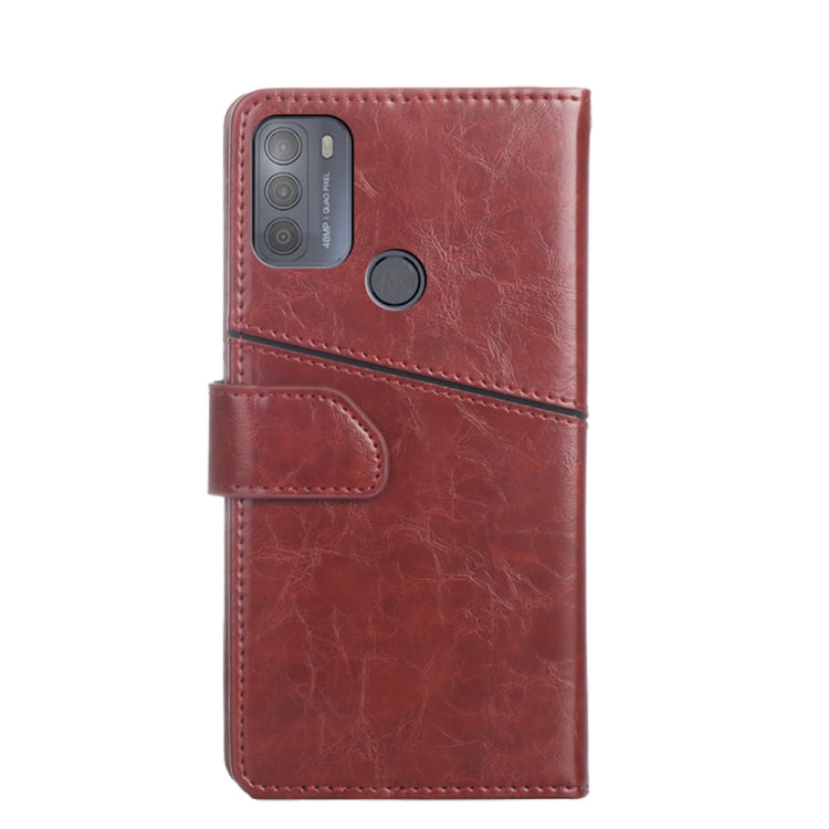 For Motorola Moto G50 Geometric Stitching Horizontal Flip Leather Phone Case