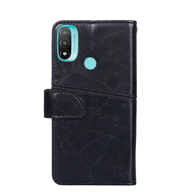 For Motorola Moto E20 Geometric Stitching Horizontal Flip Leather Phone Case
