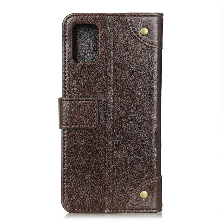 For Galaxy A41 Copper Buckle Nappa Texture Horizontal Flip Leather Case with Holder & Card Slots & Wallet