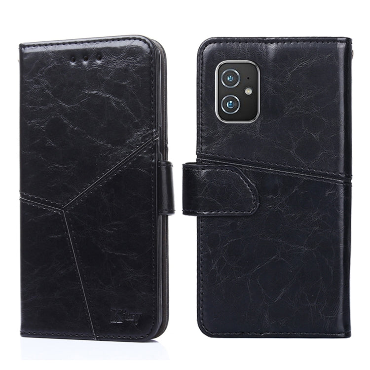 For Asus Zenfone 8 ZS590KS Geometric Stitching Horizontal Flip Leather Phone Case