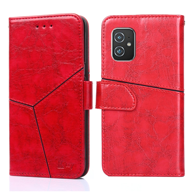For Asus Zenfone 8 ZS590KS Geometric Stitching Horizontal Flip Leather Phone Case