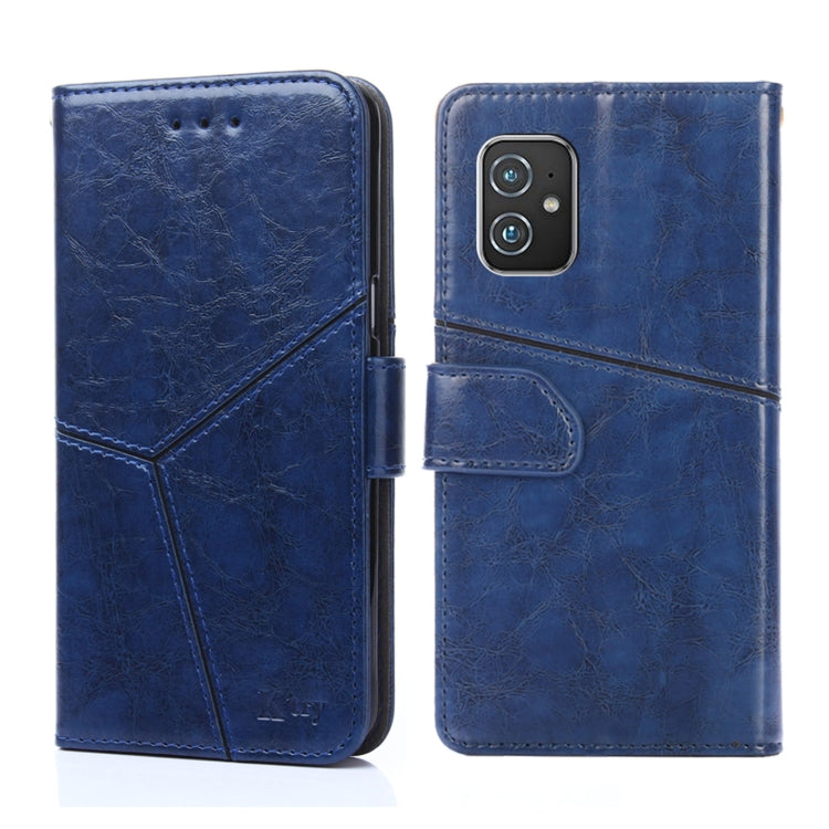 For Asus Zenfone 8 ZS590KS Geometric Stitching Horizontal Flip Leather Phone Case