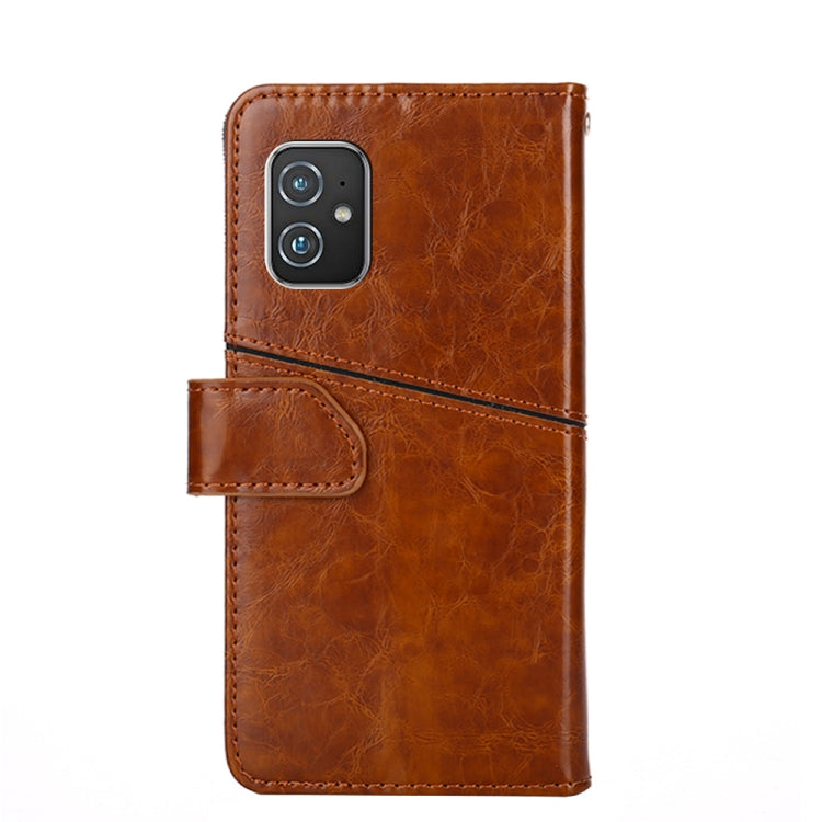 For Asus Zenfone 8 ZS590KS Geometric Stitching Horizontal Flip Leather Phone Case