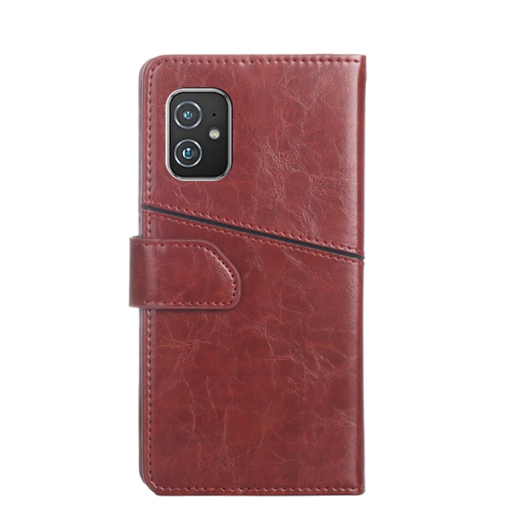 For Asus Zenfone 8 ZS590KS Geometric Stitching Horizontal Flip Leather Phone Case