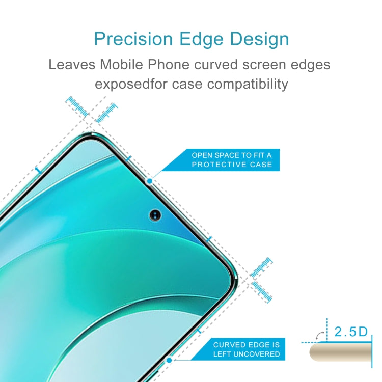50 PCS 0.26mm 9H 2.5D Tempered Glass Film For Wiko T50