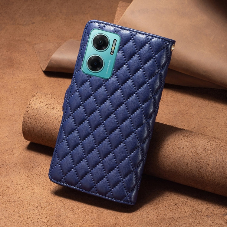 For Xiaomi Redmi 10 5G / Note 11E Diamond Lattice Zipper Wallet Leather Flip Phone Case