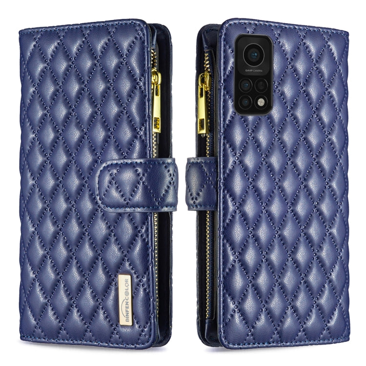 For Xiaomi Mi 10T 5G/10T Pro 5G/Redmi K30S Diamond Lattice Zipper Wallet Leather Flip Phone Case