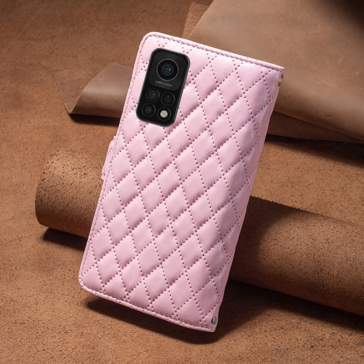 For Xiaomi Mi 10T 5G/10T Pro 5G/Redmi K30S Diamond Lattice Zipper Wallet Leather Flip Phone Case