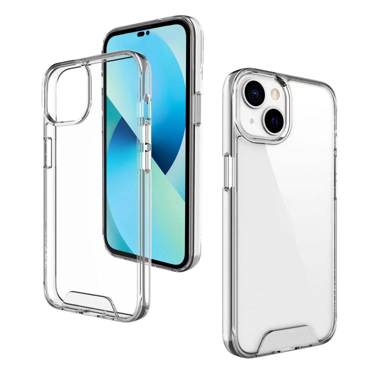 For iPhone 14 Plus Transparent Acrylic TPU Phone Case (Transparent)
