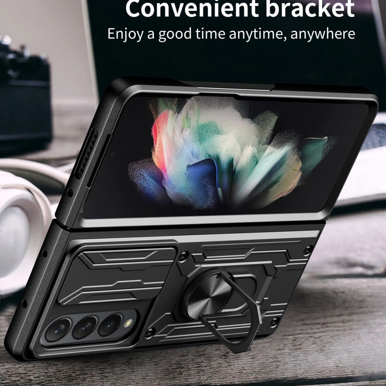 For Samsung Galaxy Z Fold4 Sliding Camshield Card Phone Case