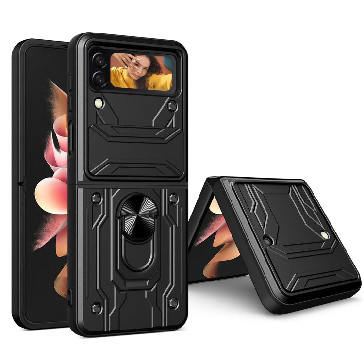 For Samsung Galaxy Z Flip4 Sliding Camshield Card Phone Case