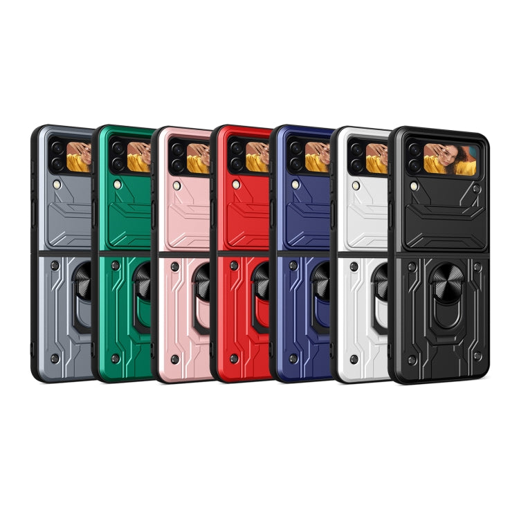 For Samsung Galaxy Z Flip4 Sliding Camshield Card Phone Case