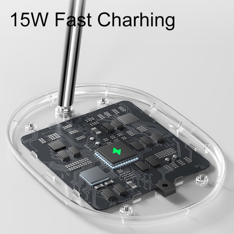 Benks L40 Pro 15W Wireless Charging Desktop Headset Holder(Silver White)