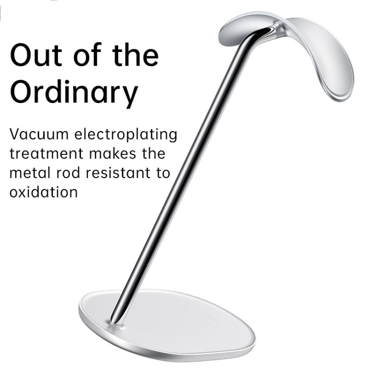 Benks L40 Pro 15W Wireless Charging Desktop Headset Holder(Silver White)