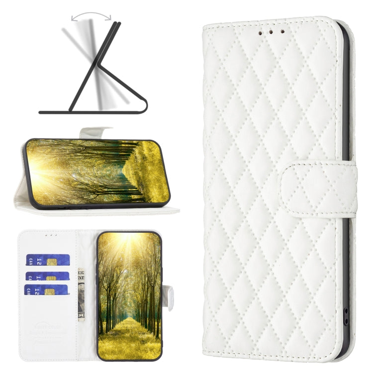 For iPhone 13 Pro Diamond Lattice Wallet Leather Flip Phone Case