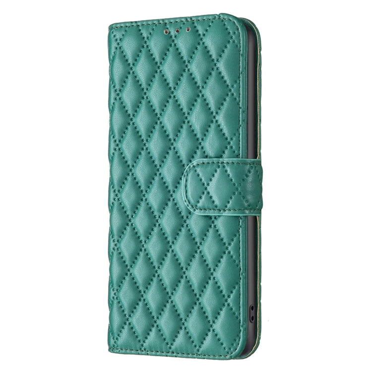 For iPhone 12 / 12 Pro Diamond Lattice Wallet Leather Flip Phone Case