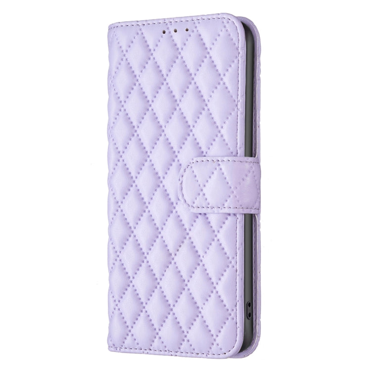 For iPhone 12 / 12 Pro Diamond Lattice Wallet Leather Flip Phone Case