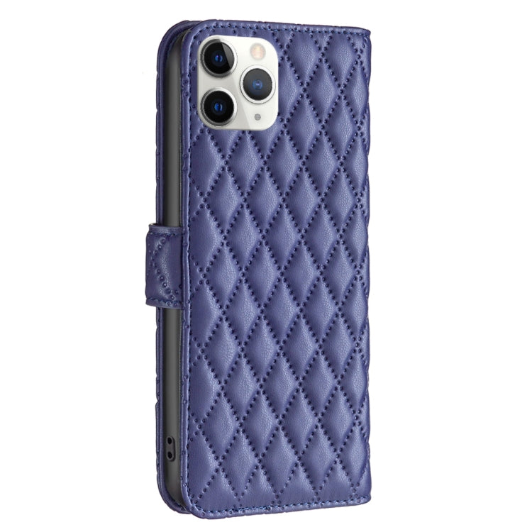 For iPhone 11 Pro Diamond Lattice Wallet Leather Flip Phone Case