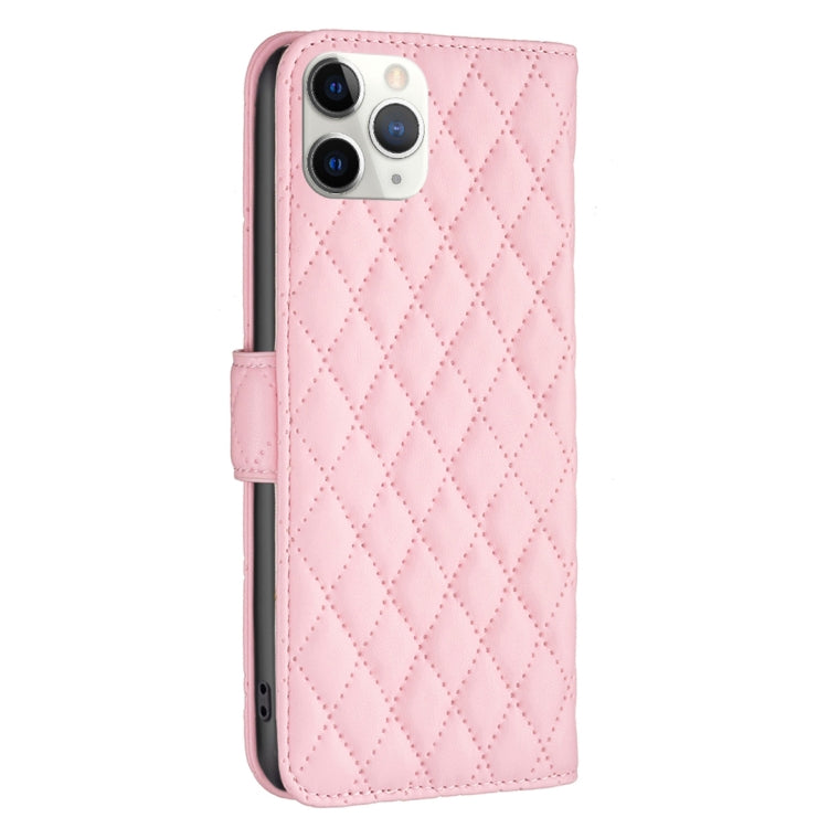 For iPhone 11 Pro Diamond Lattice Wallet Leather Flip Phone Case