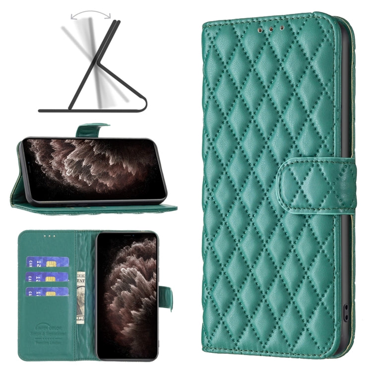 For iPhone 11 Pro Max Diamond Lattice Wallet Leather Flip Phone Case