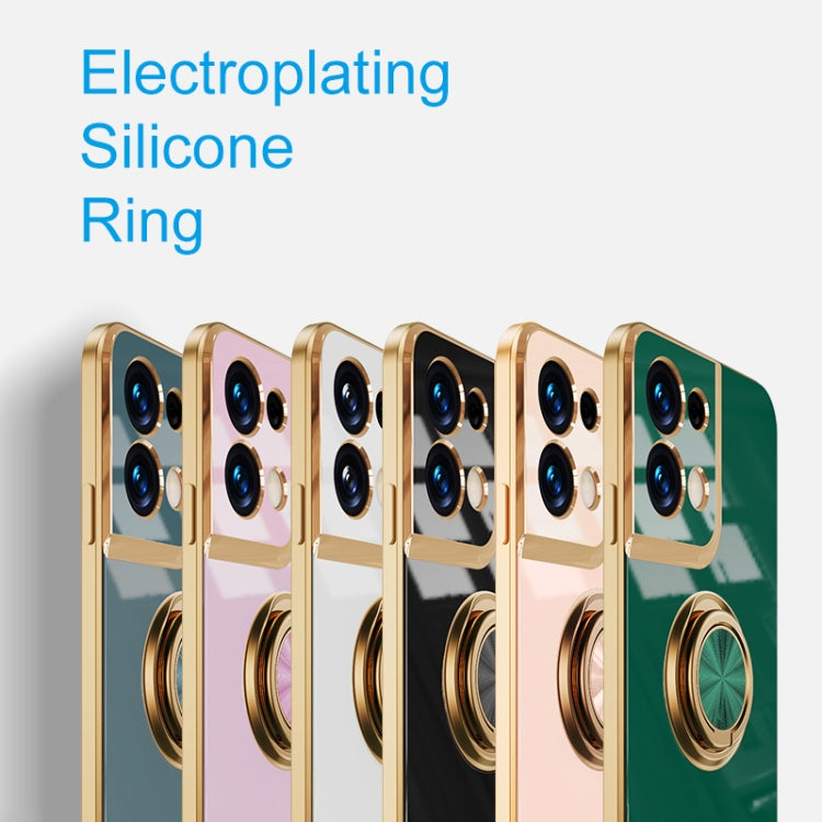 For OPPO Reno8 Pro Electroplated Silicone Phone Case with Ring