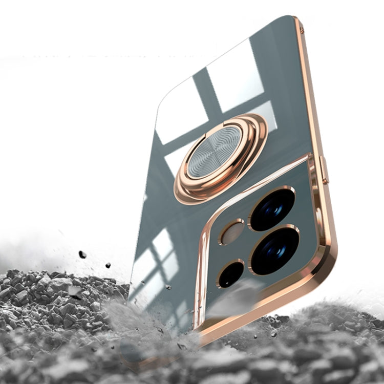 For OPPO Reno8 Pro Electroplated Silicone Phone Case with Ring