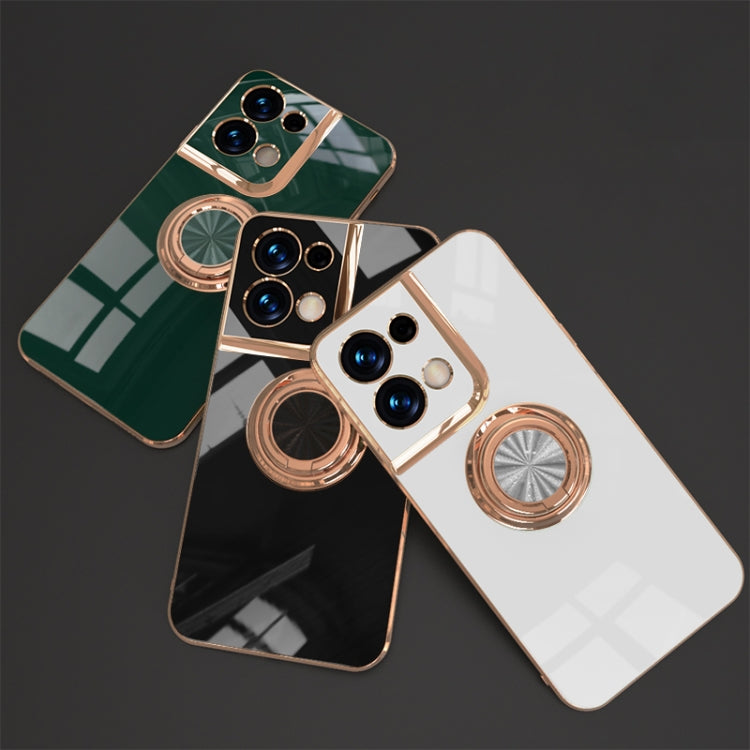 For OPPO Reno8 Pro Plus Electroplated Silicone Phone Case with Ring