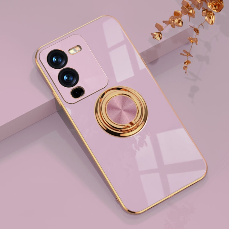 For vivo S15 Pro Electroplated Silicone Phone Case with Ring