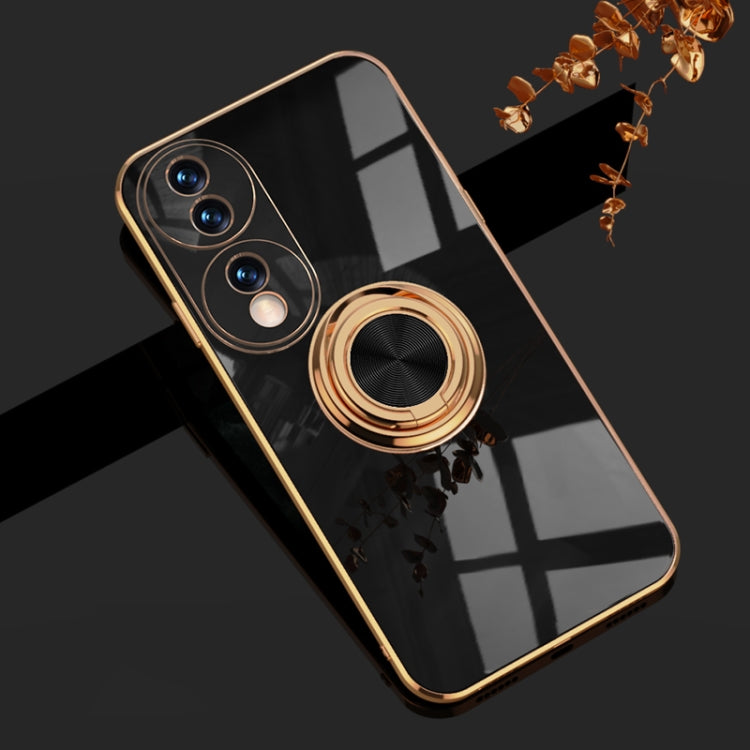 For Honor 70 Electroplated Silicone Phone Case with Ring