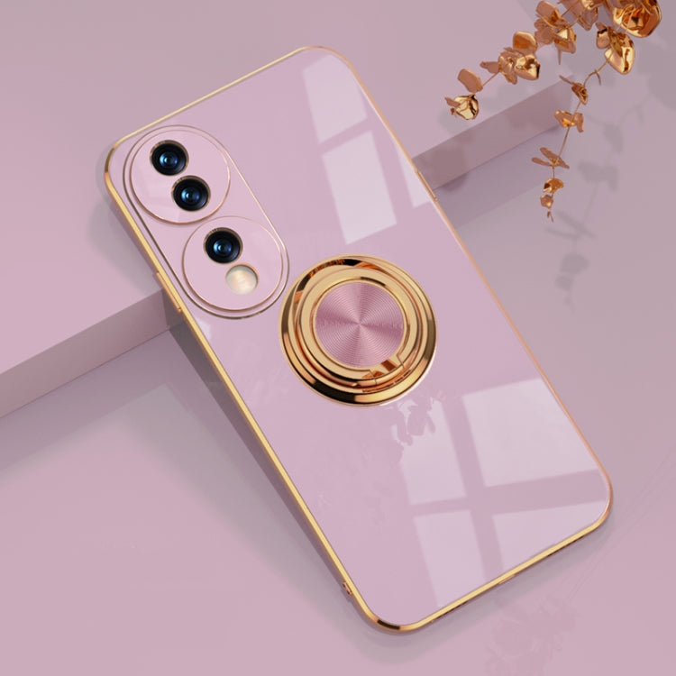 For Honor 70 Electroplated Silicone Phone Case with Ring