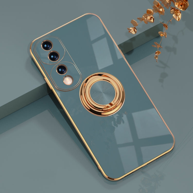 For Honor 70 Pro Electroplated Silicone Phone Case with Ring