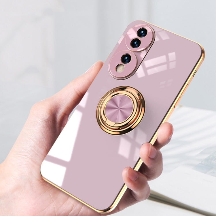 For Honor 70 Pro Electroplated Silicone Phone Case with Ring