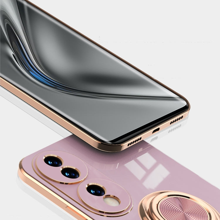 For Honor 70 Pro Electroplated Silicone Phone Case with Ring