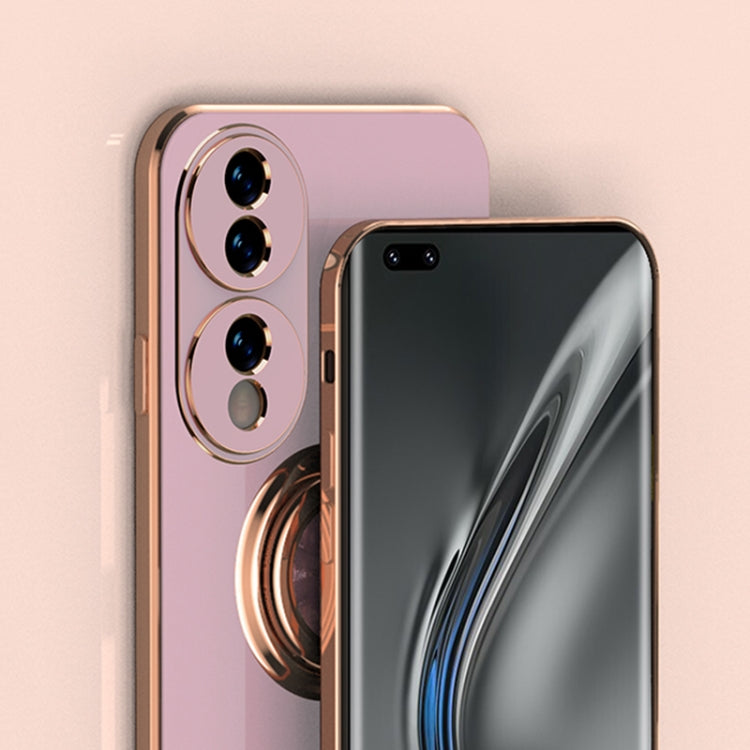 For Honor 70 Pro Electroplated Silicone Phone Case with Ring