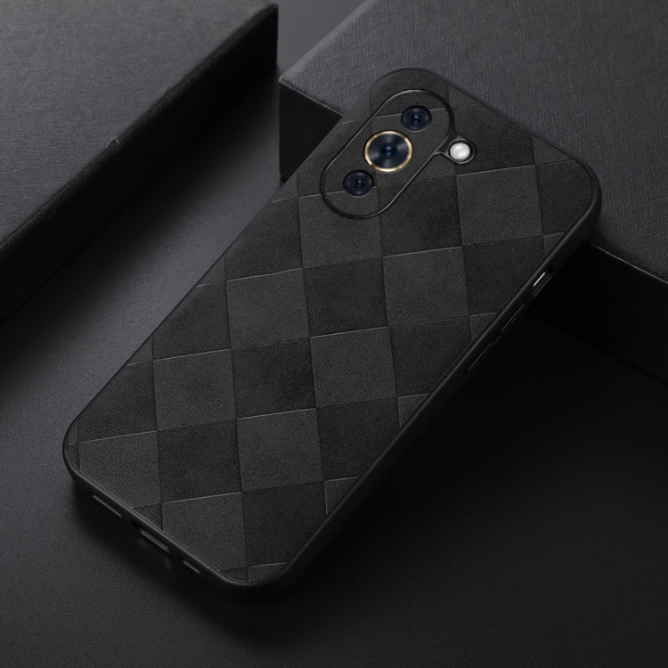 For Huawei nova 10 Weave Plaid PU Phone Case