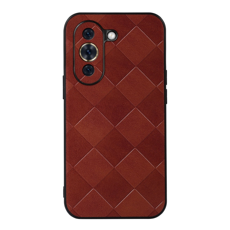 For Huawei nova 10 Weave Plaid PU Phone Case