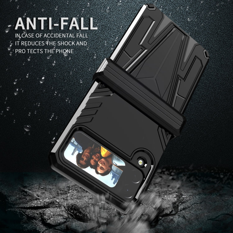 For Samsung Galaxy Z Flip4 Super V Armor Kickstand Shockproof Phone Case