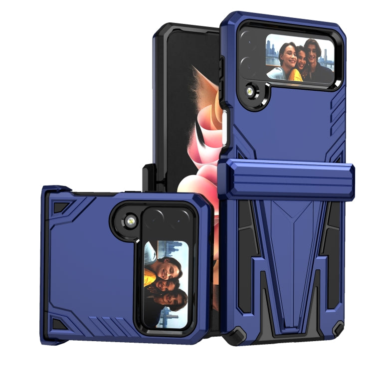 For Samsung Galaxy Z Flip4 Super V Armor Kickstand Shockproof Phone Case