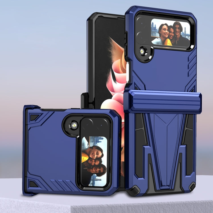 For Samsung Galaxy Z Flip4 Super V Armor Kickstand Shockproof Phone Case
