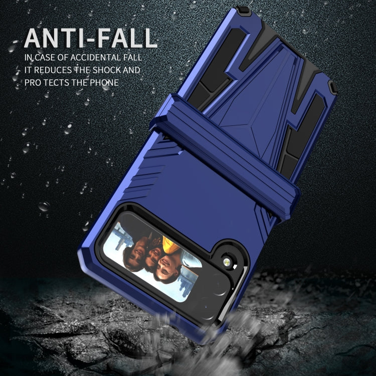 For Samsung Galaxy Z Flip4 Super V Armor Kickstand Shockproof Phone Case
