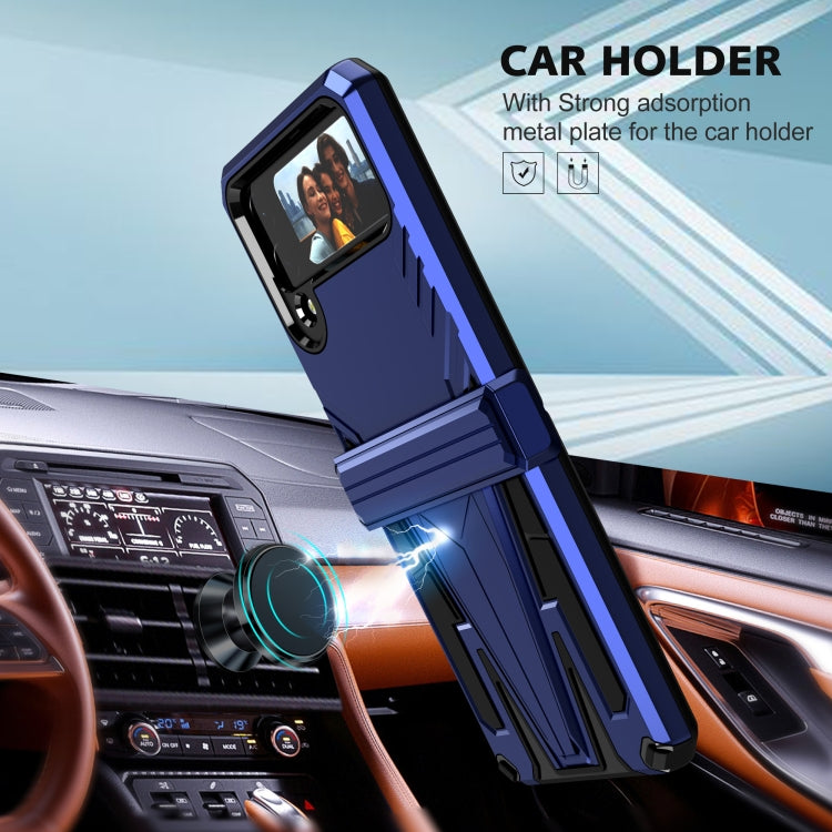 For Samsung Galaxy Z Flip4 Super V Armor Kickstand Shockproof Phone Case