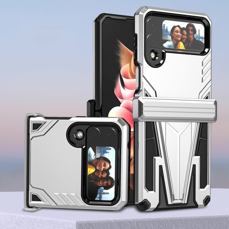 For Samsung Galaxy Z Flip4 Super V Armor Kickstand Shockproof Phone Case