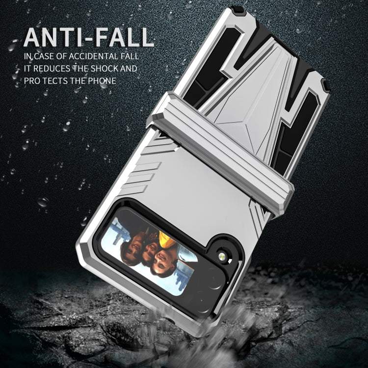 For Samsung Galaxy Z Flip4 Super V Armor Kickstand Shockproof Phone Case