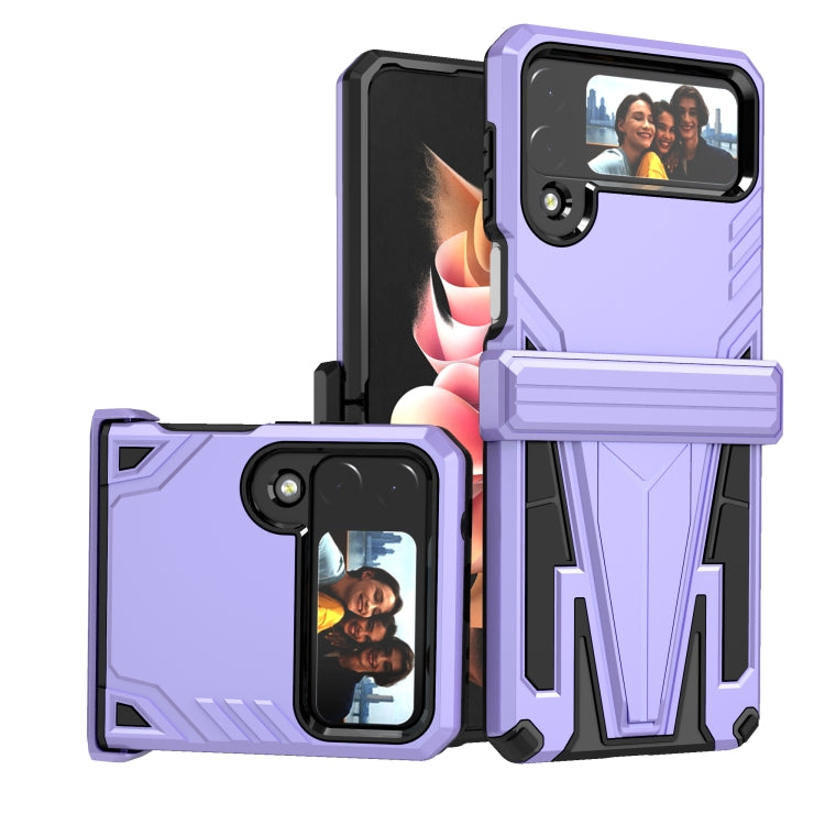 For Samsung Galaxy Z Flip4 Super V Armor Kickstand Shockproof Phone Case