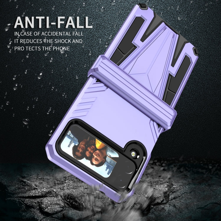 For Samsung Galaxy Z Flip4 Super V Armor Kickstand Shockproof Phone Case