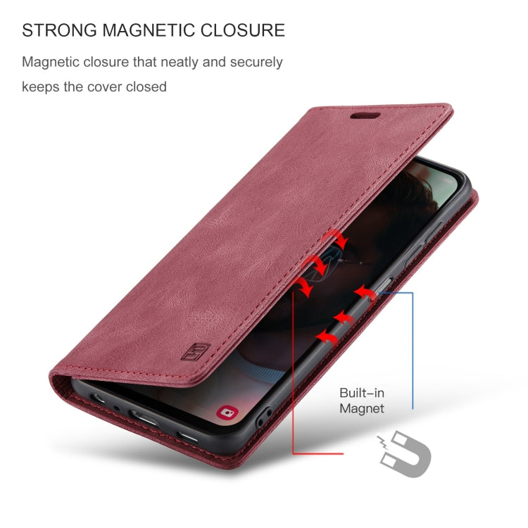 For Samsung Galaxy A23 AutSpace A01 Retro Skin-feel Crazy Horse RFID Leather Phone Case