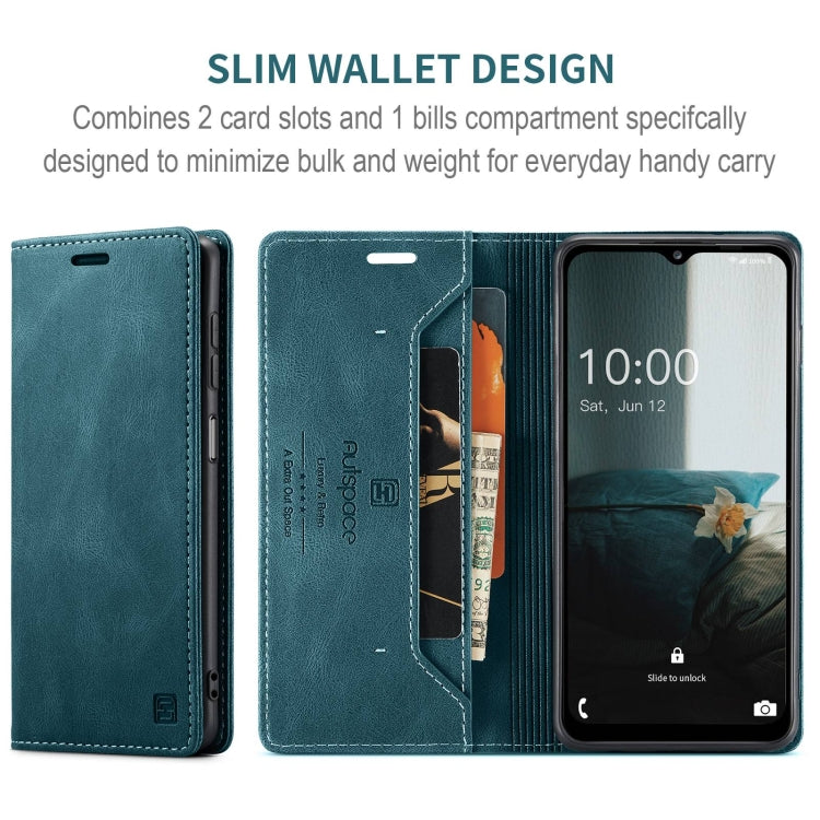For Samsung Galaxy M33 AutSpace A01 Retro Skin-feel Crazy Horse RFID Leather Phone Case