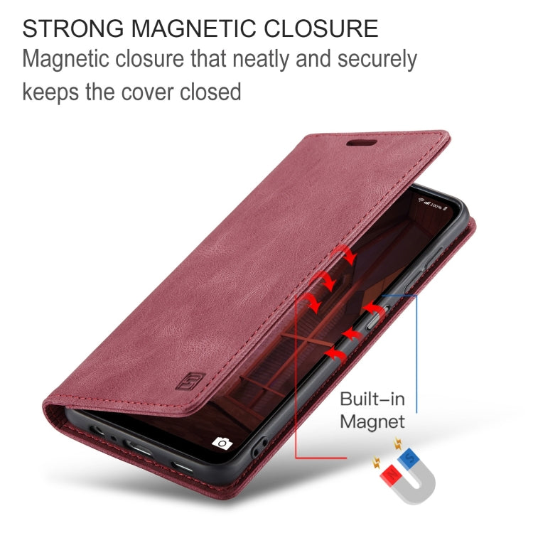 For Samsung Galaxy M33 AutSpace A01 Retro Skin-feel Crazy Horse RFID Leather Phone Case