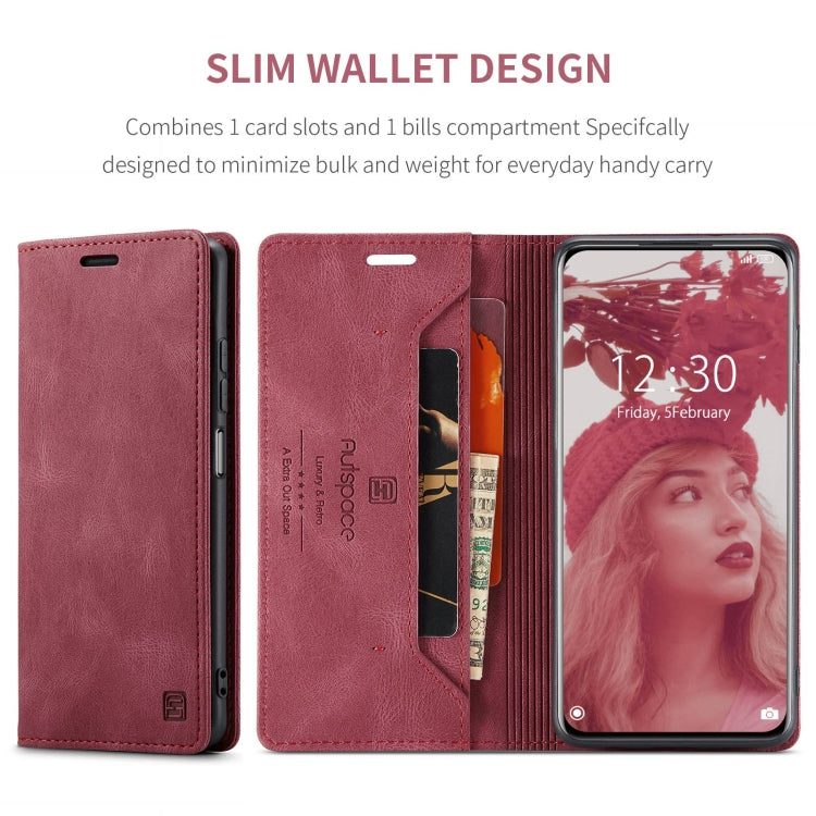 For Xiaomi 12 / 12X AutSpace A01 Retro Skin-feel Crazy Horse RFID Leather Phone Case